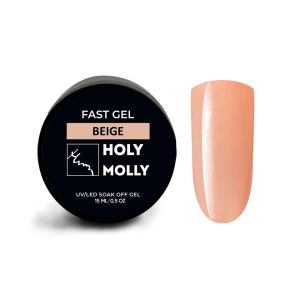 Fast gel Holy Molly BEIGE 15 мл - NOGTISHOP