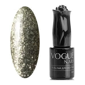 Гель-лак VOGUE NAILS с блёстками №752 Белое серебро, 10 мл - NOGTISHOP