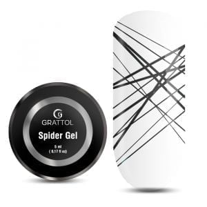 Гель паутинка для тонких линий Grattol Spider Gel Black, 5 мл