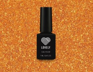 Топ без липкого слоя Lovely с огненным шиммером Hot Gold, 12ml - NOGTISHOP