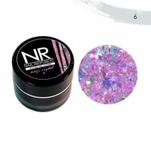 Гелевая краска c блестками Magic Crystal №06 Nail Republic, 5 гр   - NOGTISHOP