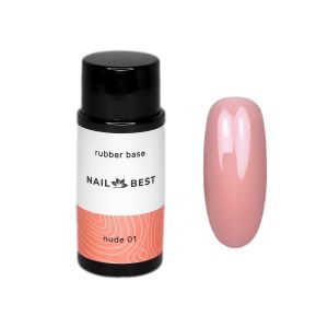 Base Nail Best Nude Rubber №01, 30 g / нюдовая каучуковая камуфлирующая база - NOGTISHOP