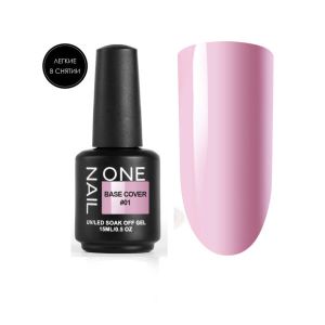 Base Cover #01 15 мл, база камуфлирующая One Nail (легкая в снятии) - NOGTISHOP