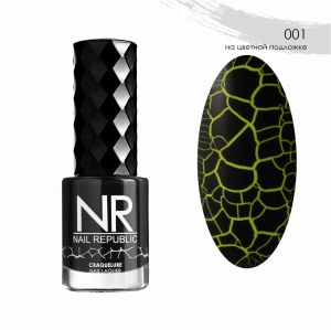 Лак CRAQUELURE 01, Черный, Nail Republic, 10 мл - NOGTISHOP