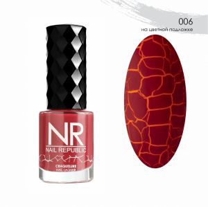 Лак CRAQUELURE 06, Вишневый, Nail Republic, 10 мл - NOGTISHOP