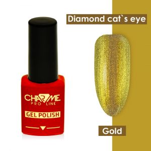 Гель-лак CHARME Diamond cat's eye gel polish - Gold, 10 мл.  - NOGTISHOP