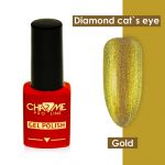 Гель-лак CHARME Diamond cat's eye gel polish - Gold, 10 мл. 