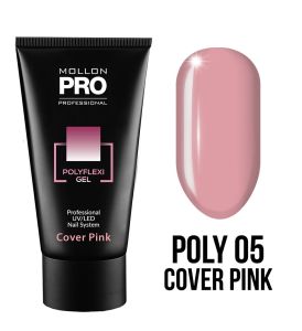 Полигель POLYFLEXI Gel Color - Cover Pink №05, MOLLON PRO, 60 мл - NOGTISHOP