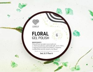 Гель-лак с сухоцветами Lovely "Floral", оттенок зеленый, 5 ml - NOGTISHOP