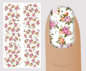 Слайдер для дизайна ногтей, цветочный № F112,  NOGTIKA - NOGTISHOP