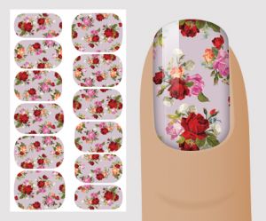 Слайдер для дизайна ногтей, цветочный № F114,  NOGTIKA - NOGTISHOP