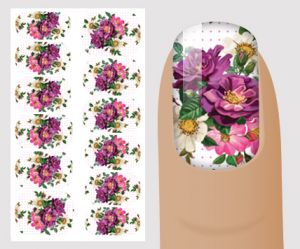 Слайдер для дизайна ногтей, цветочный № F125,  NOGTIKA - NOGTISHOP