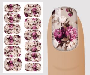 Слайдер для дизайна ногтей, цветочный № F129,  NOGTIKA - NOGTISHOP
