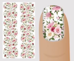 Слайдер для дизайна ногтей, цветочный № F130,  NOGTIKA - NOGTISHOP