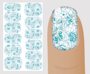 Слайдер для дизайна ногтей, цветочный № F135,  NOGTIKA - NOGTISHOP