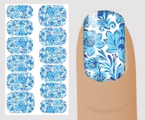 Слайдер для дизайна ногтей, цветочный № F137,  NOGTIKA - NOGTISHOP