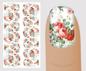 Слайдер для дизайна ногтей, цветочный № F139,  NOGTIKA - NOGTISHOP