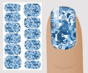 Слайдер для дизайна ногтей, цветочный № F141,  NOGTIKA - NOGTISHOP