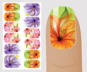 Слайдер для дизайна ногтей, цветочный № F148,  NOGTIKA - NOGTISHOP