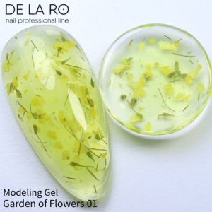 Моделирующий гель однофазный Garden of Flowers 001, DE LA RO, 15 гр - NOGTISHOP
