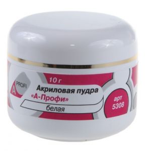 Акриловая пудра (белая) серии А-Профи, 10г - NOGTISHOP