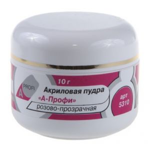 Акриловая пудра (розово-прозрачная) серии А-Профи, 10г - NOGTISHOP