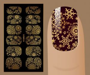 Слайдер для дизайна ногтей, Фольгированные, Золото №G124, NOGTIKA - NOGTISHOP
