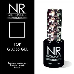 Top Gloss Nail Republic топ с липким слоем, 10 мл   - NOGTISHOP