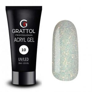 Grattol Acryl Gel 10 шиммер, 30 мл.  - NOGTISHOP