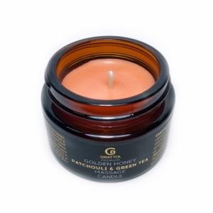 Свеча Массажная Grattol Premium Massage Candle Рatchouli & Green Tea, 30 мл - NOGTISHOP