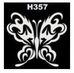 Трафарет для временных тату 9х9 см (H357)