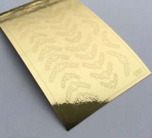 Metallic stickers 121 GOLD Ib.Di Nails - NOGTISHOP
