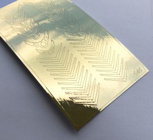 Metallic stickers MIX 141 GOLD Ib.Di Nails - NOGTISHOP