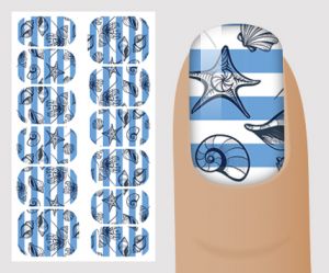 Слайдер для дизайна ногтей, "Фауна, рептилии" №J113 ,  NOGTIKA - NOGTISHOP