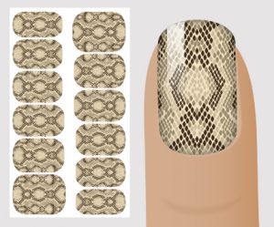 Слайдер для дизайна ногтей, "Фауна, рептилии" №J116 ,  NOGTIKA - NOGTISHOP