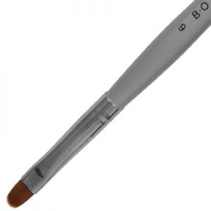 Кисть для геля искусственный ворс, с деревянной ручкой овал ВО № 6 Irisk.