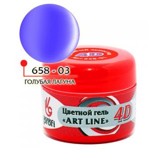 4D цветной гель Formula profi ART LINE №658-03 Голубая лагуна, 5 гр. - NOGTISHOP