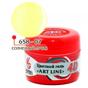 4D цветной гель Formula profi ART LINE №658-07 Солнечный лучик, 5 гр. - NOGTISHOP