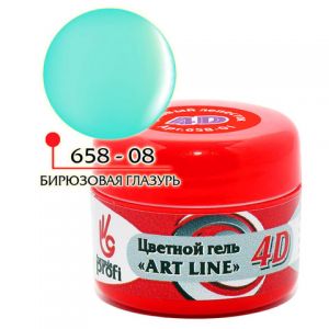 4D цветной гель Formula profi ART LINE №658-08 Бирюзовая глазурь, 5 гр. - NOGTISHOP