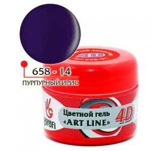 4D цветной гель Formula profi ART LINE №658-14 Пурпурный ирис, 5 гр. - NOGTISHOP