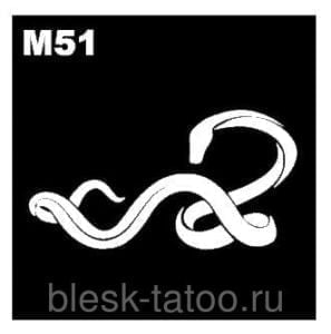 Трафарет для временных тату 9х9 см (M51) - NOGTISHOP