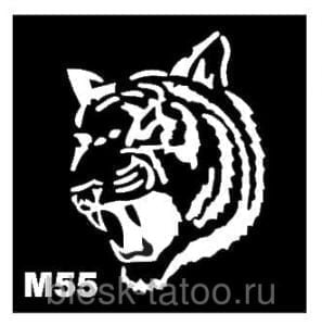 Трафарет для временных тату 9х9 см (M55) - NOGTISHOP