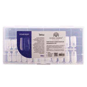 Гелевые типсы КВАДРАТ, 504 шт. Global Fashion  - NOGTISHOP