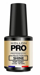 Верхнее покрытие без липкого слоя для гель-лака MASTER SHINE TOP COAT,  MOLLON PRO, 12 мл - NOGTISHOP