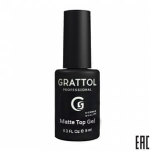  Матовый топ для гель-лака Grattol Matte Top Gel, 9мл.