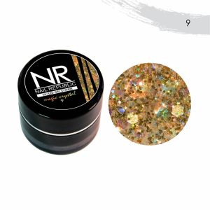 Гелевая краска c блестками Magic Crystal №09 Nail Republic, 5 гр   - NOGTISHOP