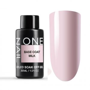 One Nail Base Milk Coat Камуфлирующая база, 30 мл.(бутылка) - NOGTISHOP