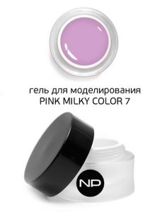 Гель скульптурный цветной PINK MILKY COLOR 7 (пурпурный) 15 мл. - NOGTISHOP