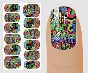 Слайдер для дизайна ногтей, "Грандж" № N102 ,  NOGTIKA - NOGTISHOP