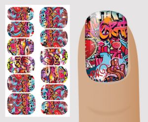 Слайдер для дизайна ногтей, "Грандж" № N103 ,  NOGTIKA - NOGTISHOP